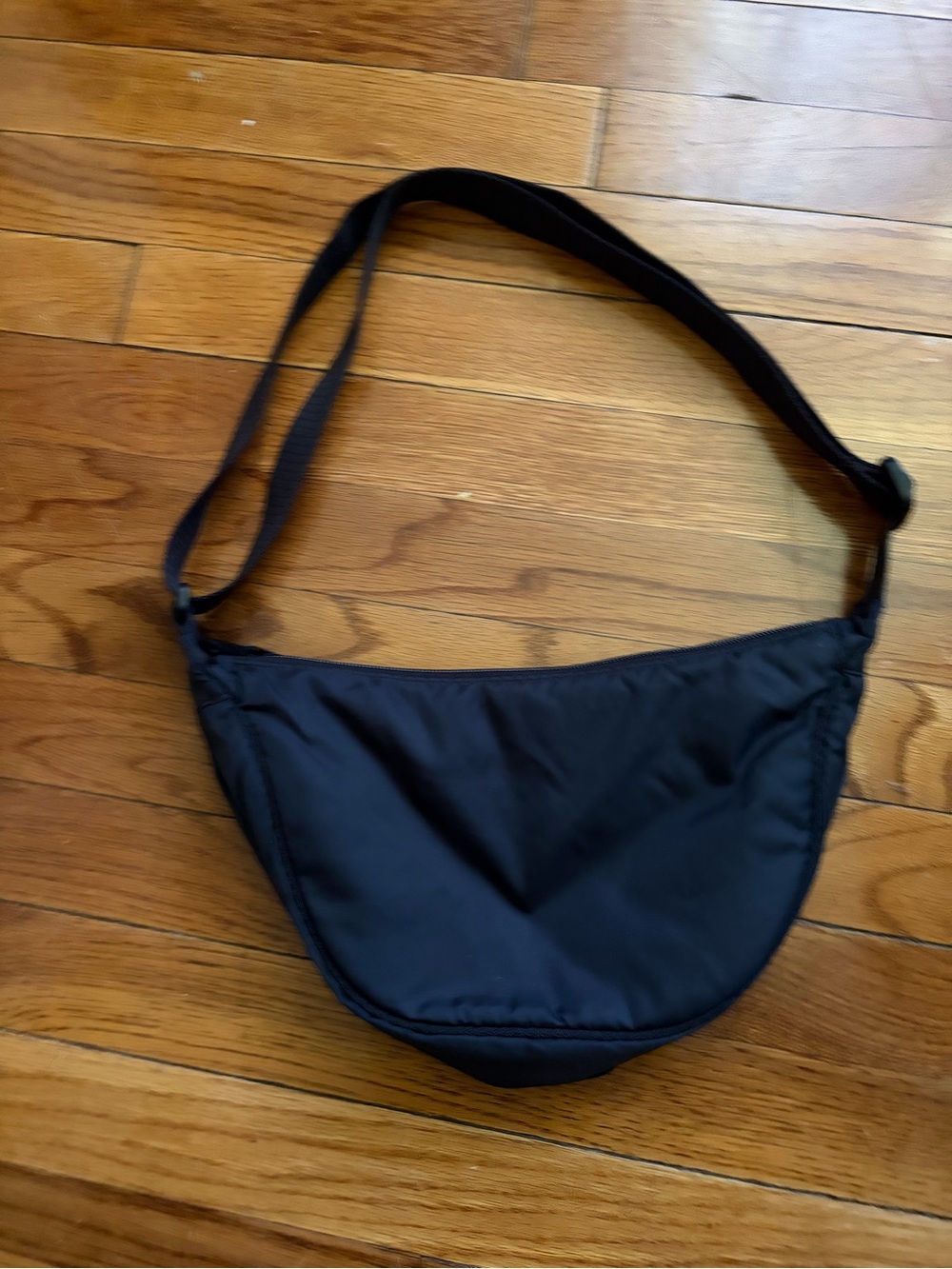 Men's Black Belt Sling Bag - Minimal Everyday Crossbody